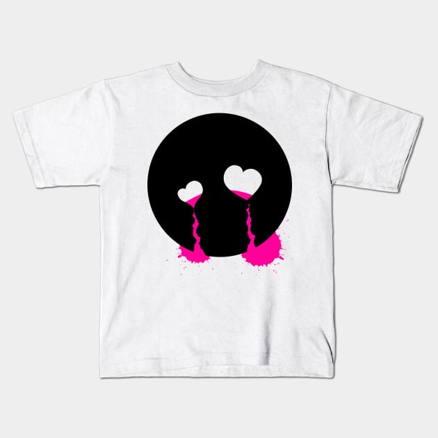 Crying heart emoji Kids T-Shirt by Smoky Lemon